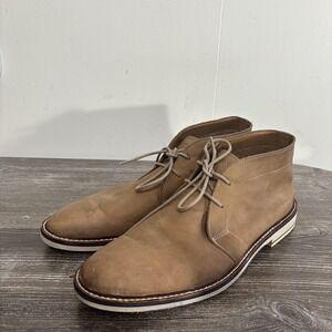 Bostonian Commonwealth Chukka Boots Mens Size 10.5 Beige Nubuck Ankle Casual
